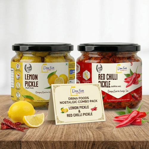 Red Chilli Pickle &  Lemon Pickle Combo  (300 Gm Each)