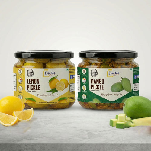 Lemon Pickle &  Mango Pickle Combo  (300 Gm Each)
